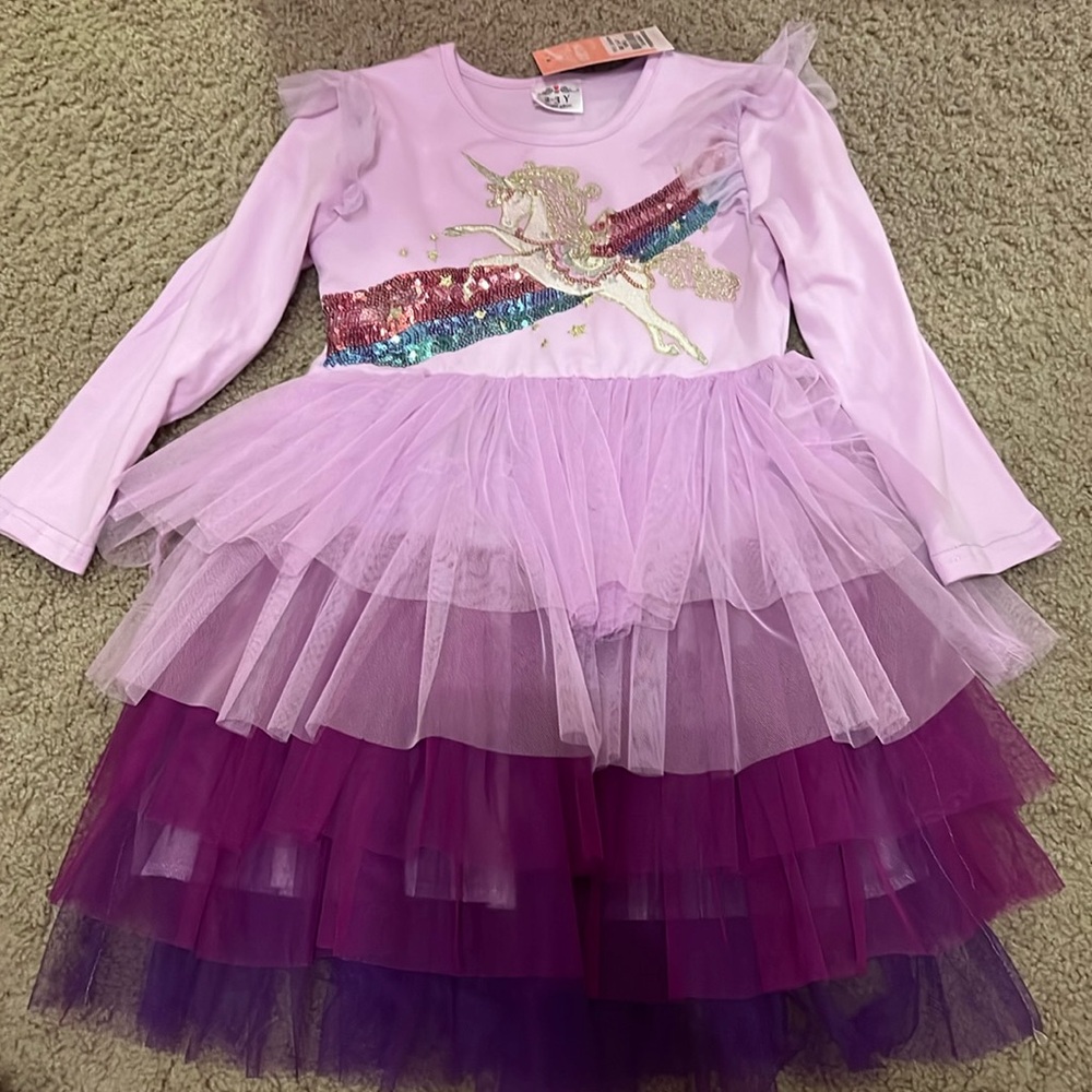 Unicorn tulle dress 2-3Y
